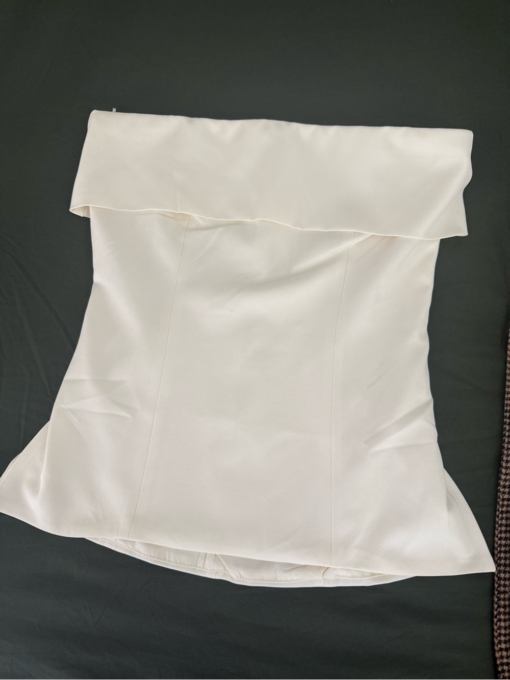 Off-Shoulder Cream Strapless Top